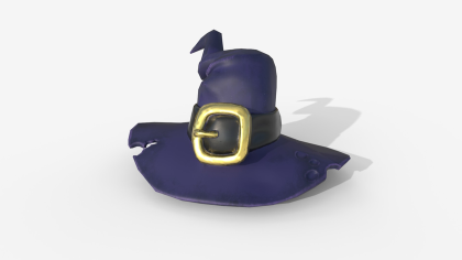 Stylized Witch Hat - Low Poly Game Ready preview 5