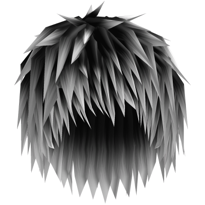 Emo Black and White Hair w/ Short Bangs