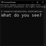 RELATIVITY . INTIATIVE