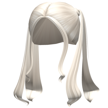 -',ৎ Ash Blonde Over the Shoulder Preppy Pigtails