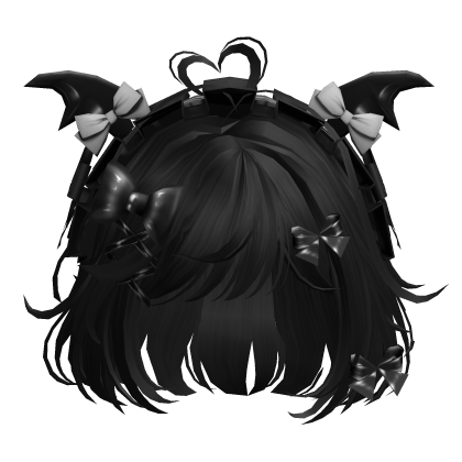 Goth Bob w/Maid Headband (Black)