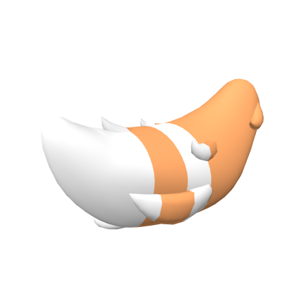 Orange & White Striped Kemono Tail Roblox item