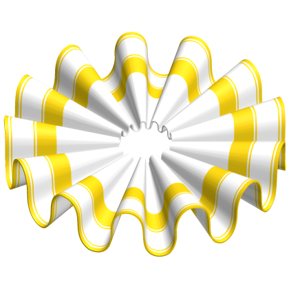 Yellow and White Clown Jester Ruffles Roblox item