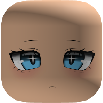 Cute girl's face with blue eyes. Roblox item