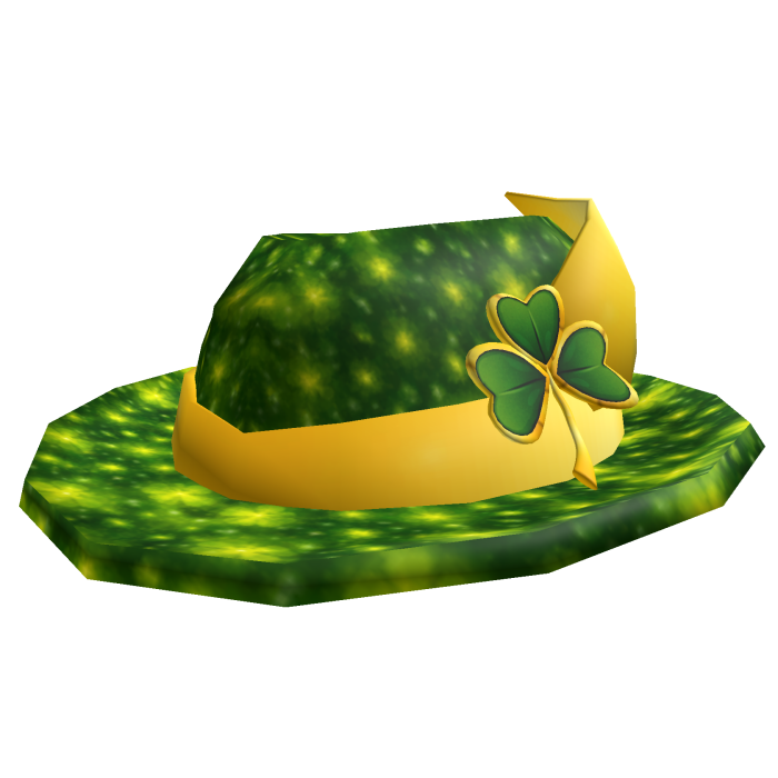 Shiny Green Golden Clover's Fedora