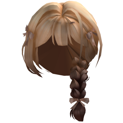 Cute Bow Side Braid Hair (Blonde) Roblox item