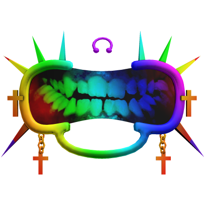 Dental Mouth Opener With Rainbow Spikey Teeth