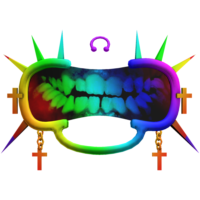 Dental Mouth Opener With Rainbow Spikey Teeth