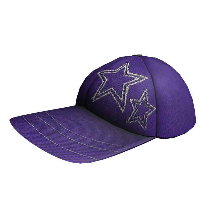 Y2K Washed Purple Star Cap