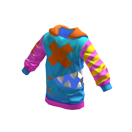 Monster Buddy Hoodie Blue Orange thumbnail