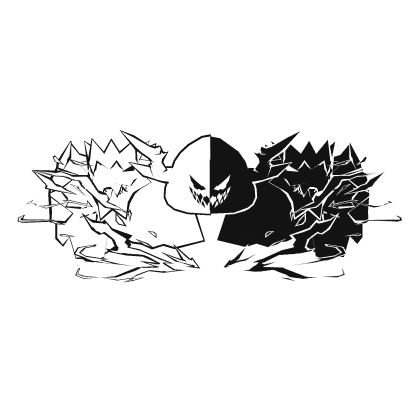 Cartoony Black&White Hood Aura Dragon Wings Combo