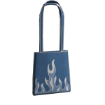 Cute tote bag blue jeans flames