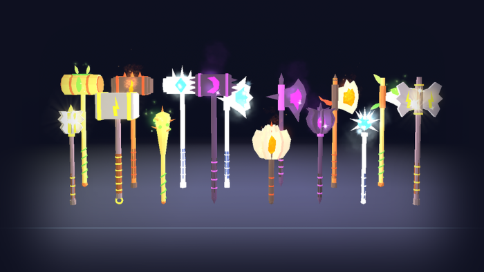 Low Poly Fantasy Weapon Pack x60 Elemental Blade preview 9