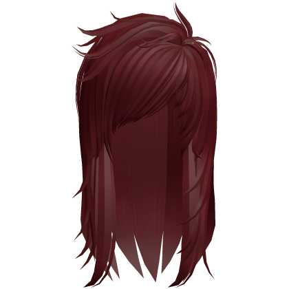 Scene Messy Long Hair (Red) Roblox item