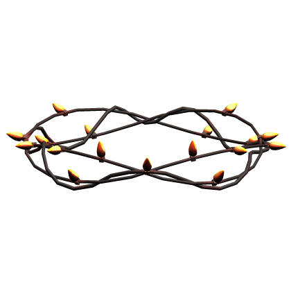 orange christmas lights crown