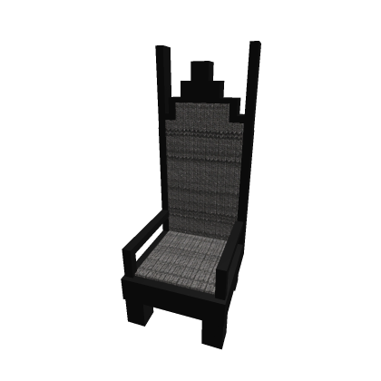 White fabric Black Throne