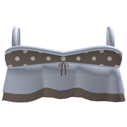 Ruffle Bow Shirt (Blue and Brown) Roblox item