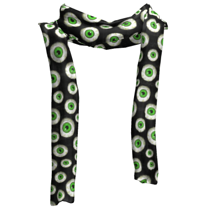♡ gurokawa black & green eyeball long scarf 1.0 