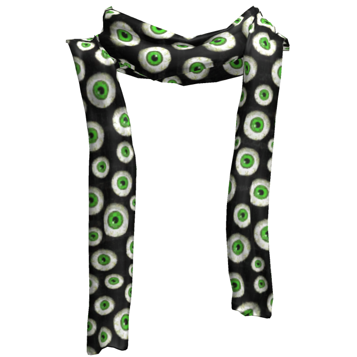 ♡ gurokawa black & green eyeball long scarf 1.0 