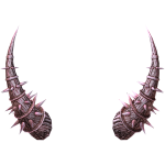 Iron Spiked Blush Pink Horns