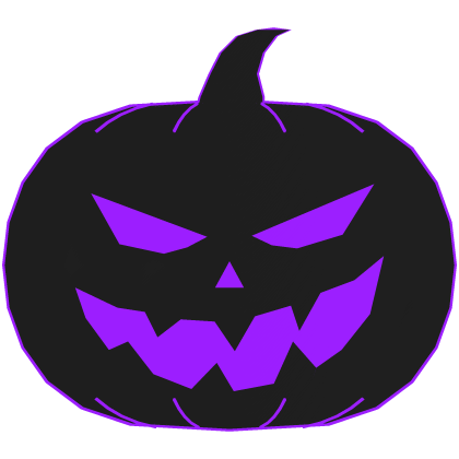 Glowing Halloween Pumpkin Black Purple Roblox item