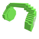 BIG 8-Bit Green Headphones (CODE: GreenHeadphones)