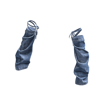 Blue Y2K Denim Strap Arm Warmers🫐 thumbnail