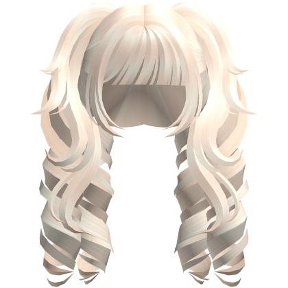 Curly Fluffy Anime Pigtails Platinum Blonde Roblox item