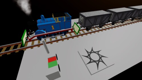 cool beans railway thomas crashes into cars