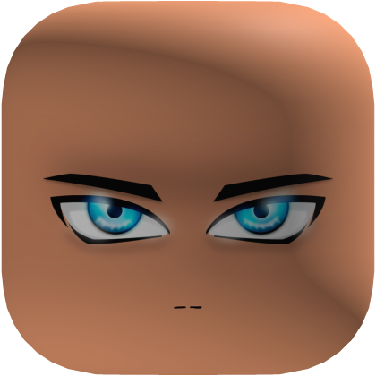 Glowing Blue Eyes Anime Face