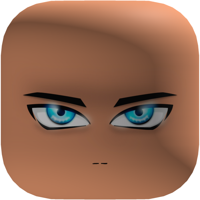 Glowing Blue Eyes Anime Face