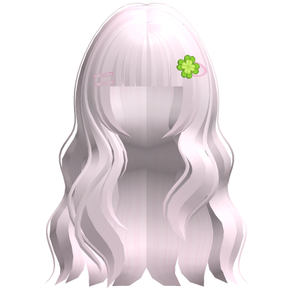 🍀꒰ cute lucky clover hime hair in pink Roblox item