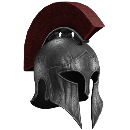 Silver & Red Spartan Armor Helmet Roblox item