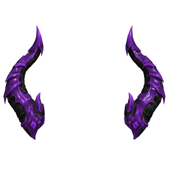 Cool Black & Purple Demon Horns