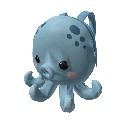 Cute Baby Blue Octopus Backpack