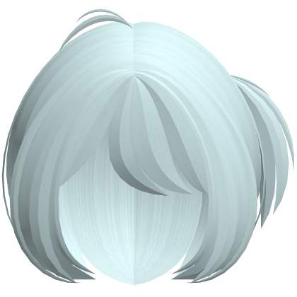 ♡﹒cute short fluffy layered hair in baby blue Roblox item
