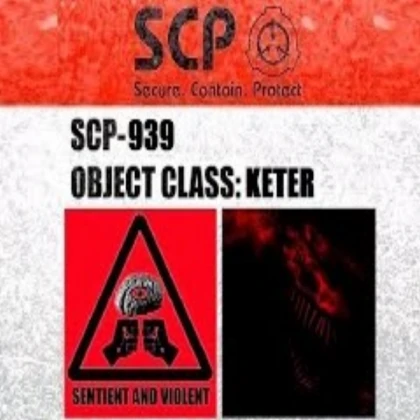SCP-939 Containment Label