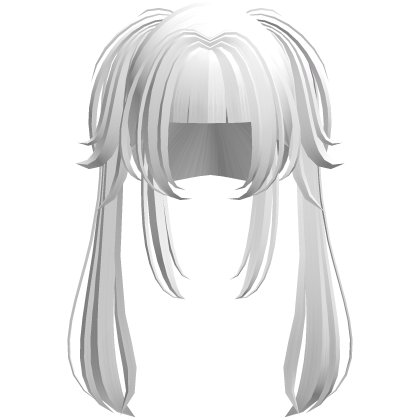 ♡ long emo wispy white twintails Roblox item