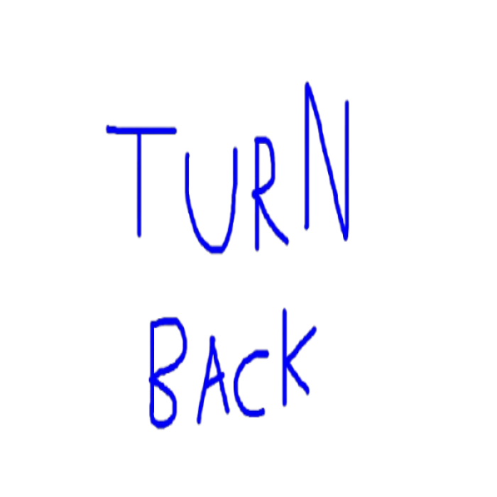 TURN BACK (blue) graffiti Roblox decal