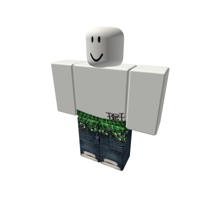 Sag Vintage Detailed Jeans w converse green emo Roblox