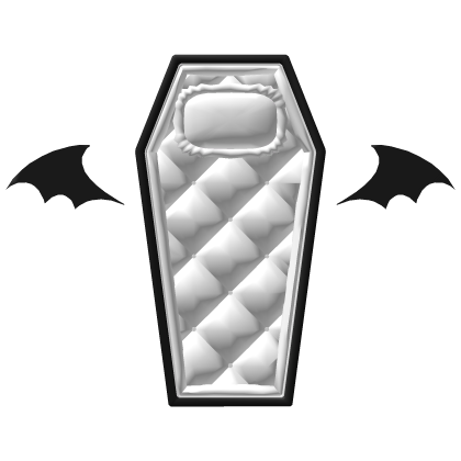 Bat Goth Vampire Doll Coffin Bed - Black White Roblox item