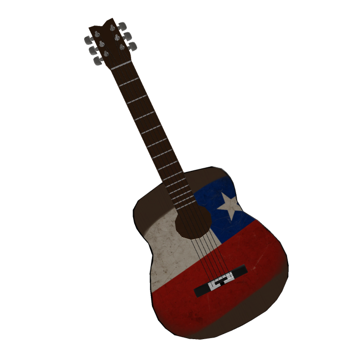Guitarra con la Bandera de Chile