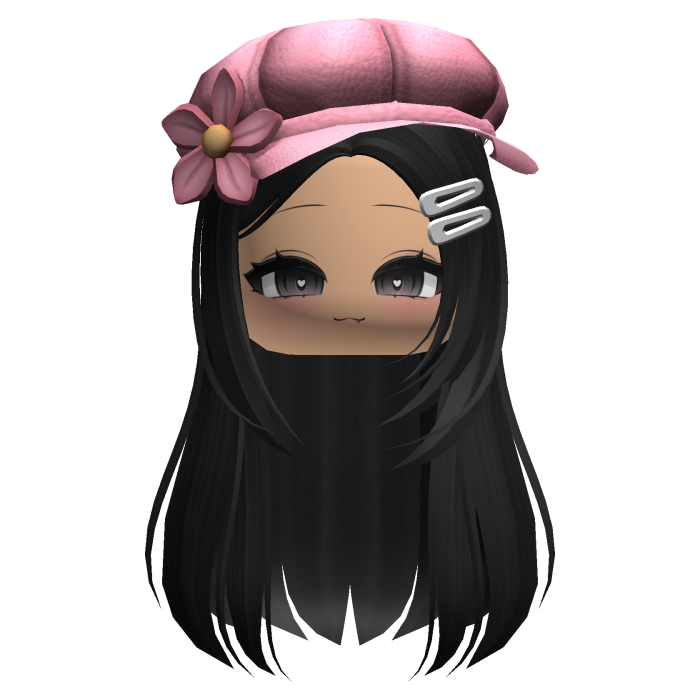 Cute Straight Hair w/ Accessories & Chibi Face