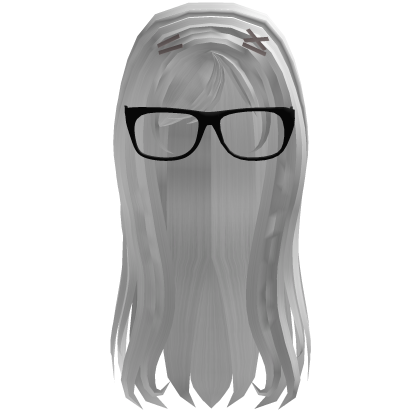 Moe kitty white hair with cute hairclips Roblox item