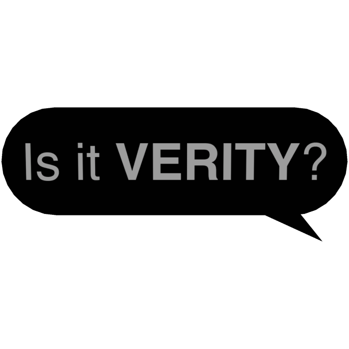 Is it VERITY? text bubble