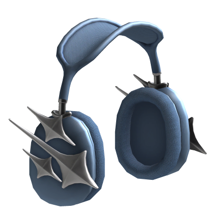 BabyBlue Y2K Over-Ear Silver Cyber Star Headphones Roblox item