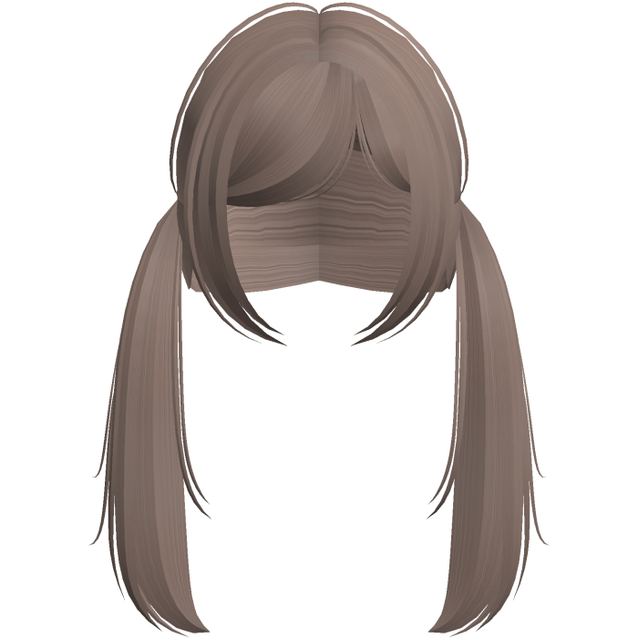 cute long straight doll pigtails light brown
