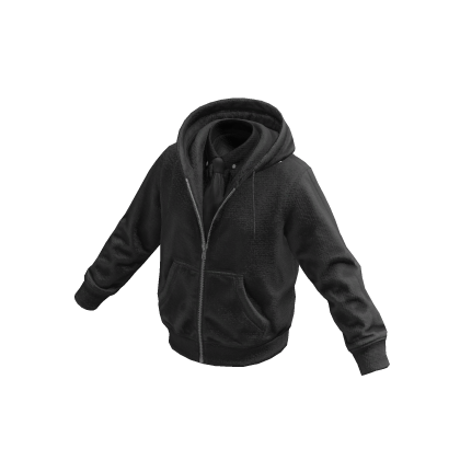 Grey Layered Hoodie w/ Shirt & Tie 