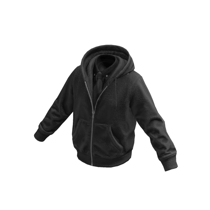 Grey Layered Hoodie w/ Shirt & Tie 