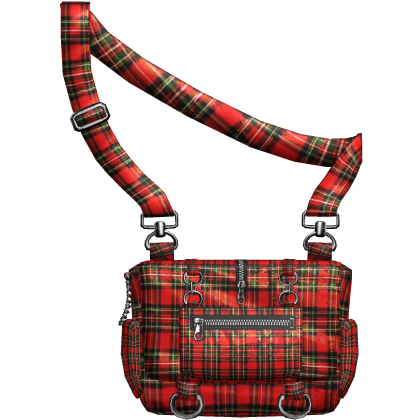 red plaid niche crossbody emo messenger bag 4.